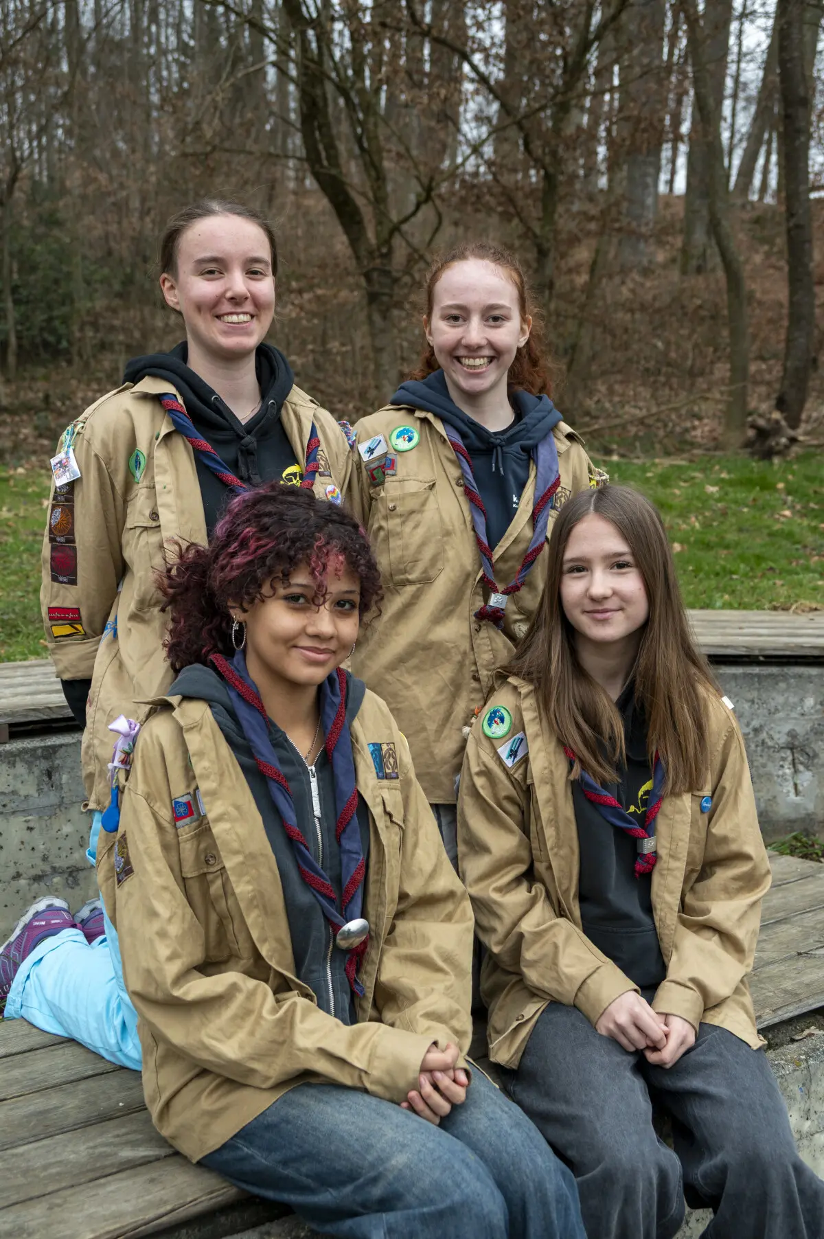 Von rechts nach links: hinten: Fiumina und Arwen, vorne: Magena und Namia