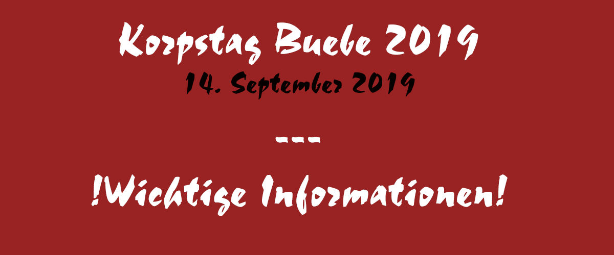 Bild für Korpstag Buebe 2019 - wichtige Informationen